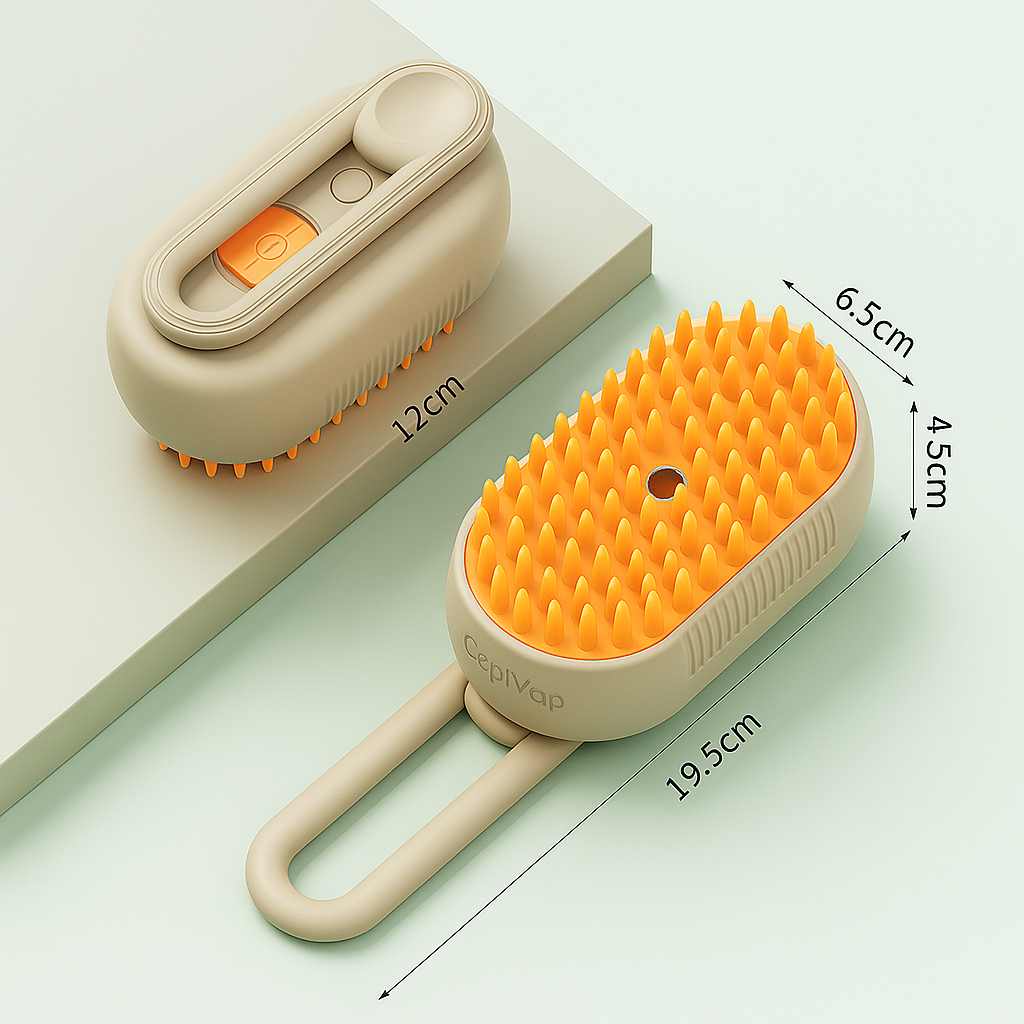 Cepillo Para Mascotas Con Vapor 3 En 1